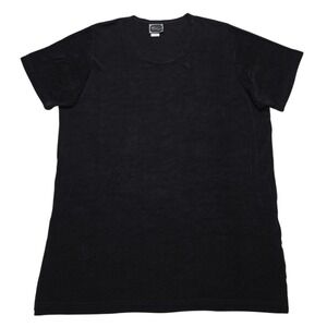 Vintage Vivians Designs T Shirt Dress Womens XL Black Textured Knit Tunic Top